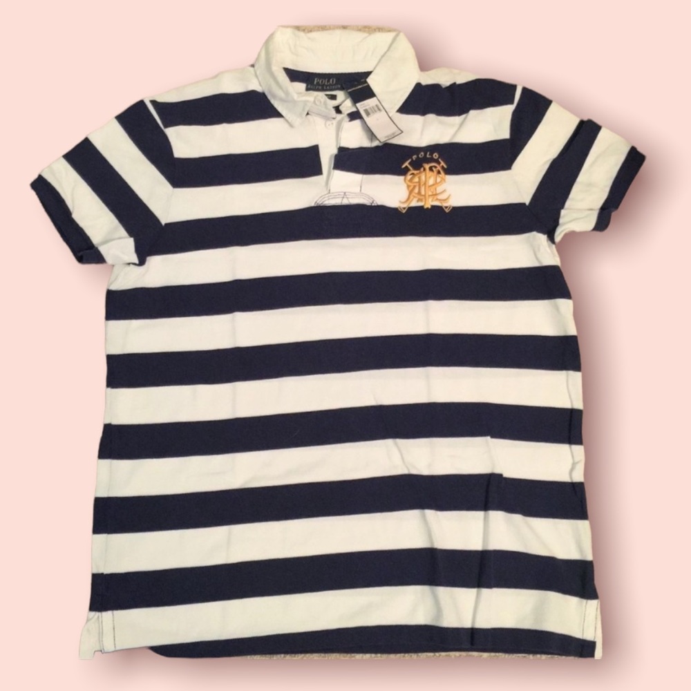 Ralph Lauren Mens Polo Shirt (Gold Polo Logo)